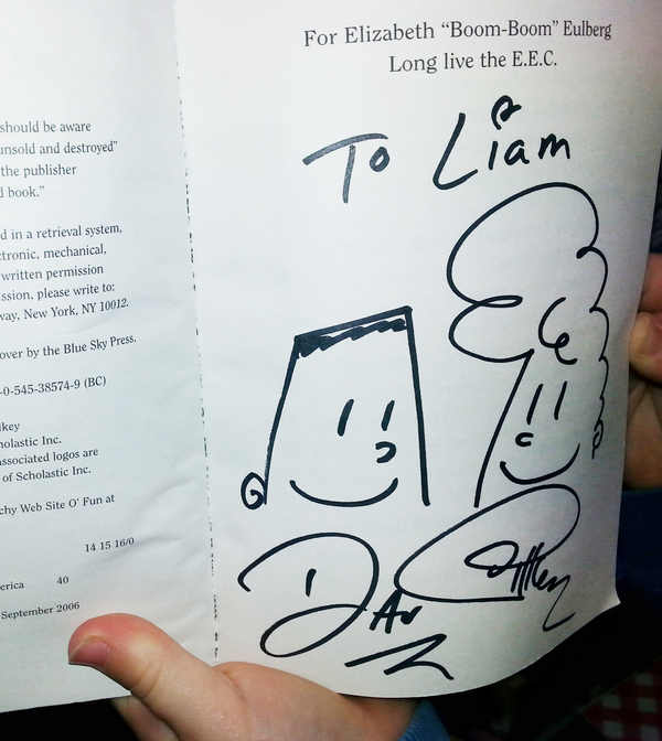 Liam's Signed Book